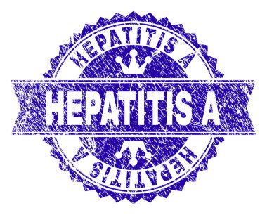 Grunge Hepatit A damga mühür kurdele ile dokulu