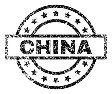 Dokulu Çin damga mühür çizik