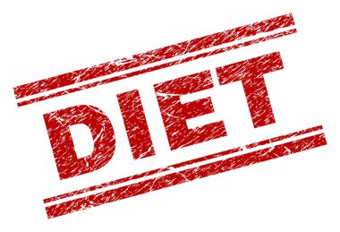 Grunge diyet damga mühür dokulu