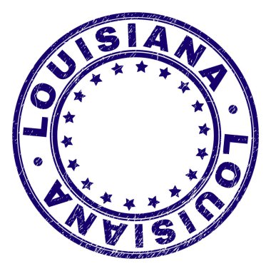 Damga mühür yuvarlak çizik dokulu Louisiana