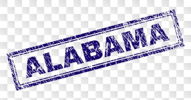 Grunge Alabama dikdörtgen damgası