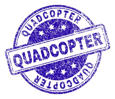 Grunge Quadcopter damga mühür dokulu