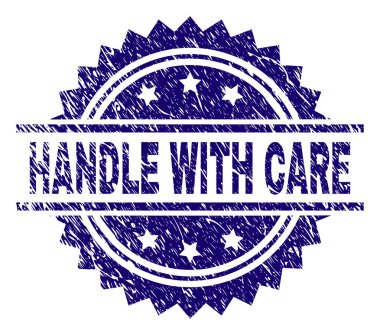 Bakım damga mühür ile çizilmiş dokulu ele