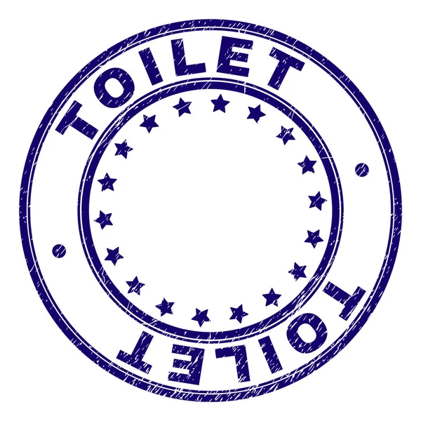 스탬프 인감 라운드 긁힌된 질감된 화장실 — 스톡 벡터