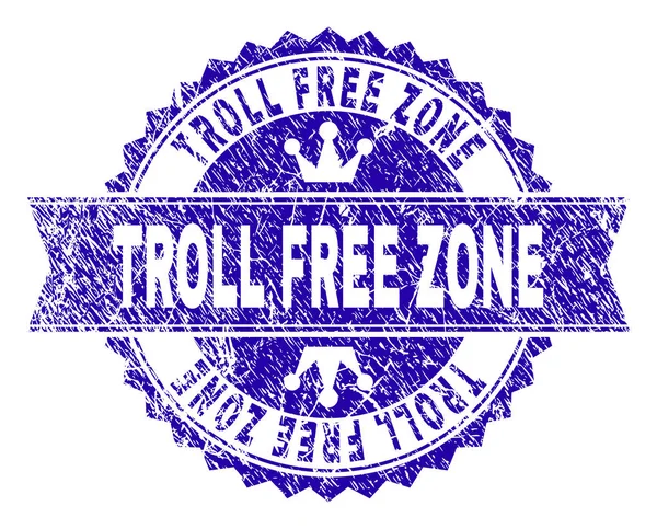 Dokulu Troll serbest bölge damga mühür kurdele ile çizik