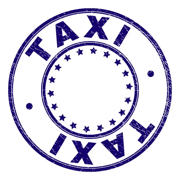 Grunge texturierte Taxis runde Stempel Siegel — Stockvektor