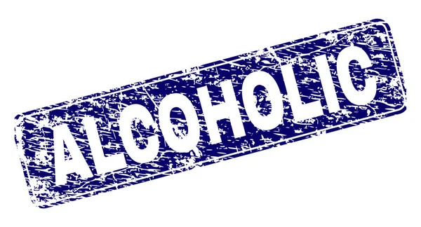 Grunge alkoholische gerahmte Rechteckmarke — Stockvektor