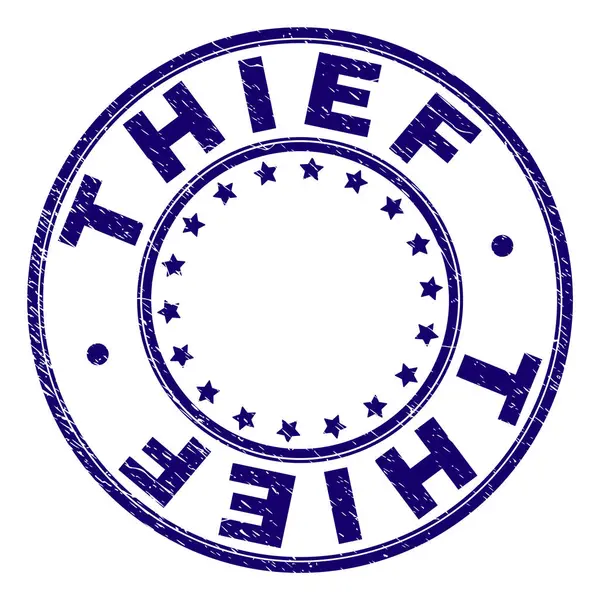 Grunge texturizado THIEF sello redondo — Archivo Imágenes Vectoriales