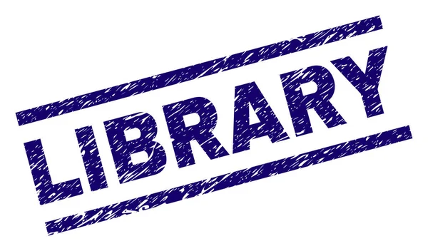 Γδαρμένο βιβλιοθήκη Ανάγλυφη σφραγίδα — Διανυσματικό Αρχείο