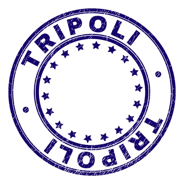 Grunge Trablus damga mühür yuvarlak dokulu