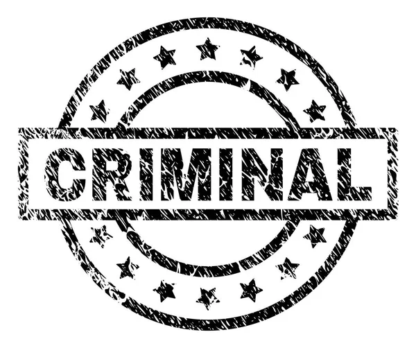 Grunge getextureerde criminele stempel-zegel — Stockvector