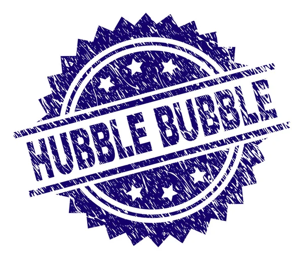 Graffiato strutturato HUBBLE BUBBLE sigillo timbro — Vettoriale Stock