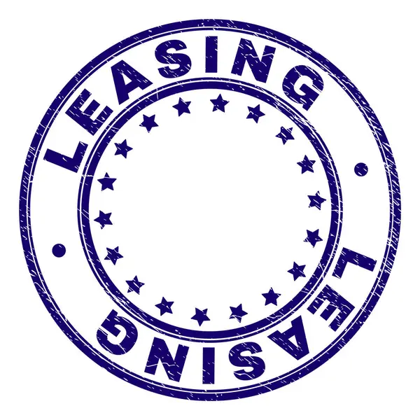Porysowana teksturowanej leasingu pieczęć okrągła pieczęć — Wektor stockowy
