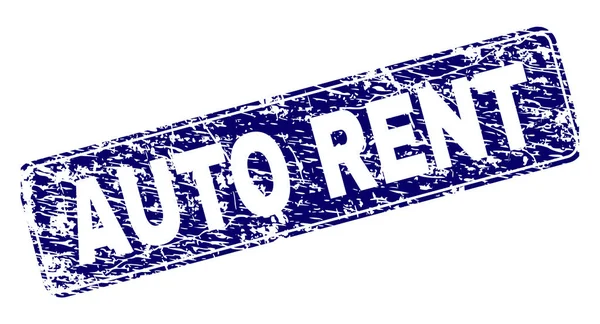 Grunge Auto Rent keretes bélyegző lekerekített téglalap — Stock Vector