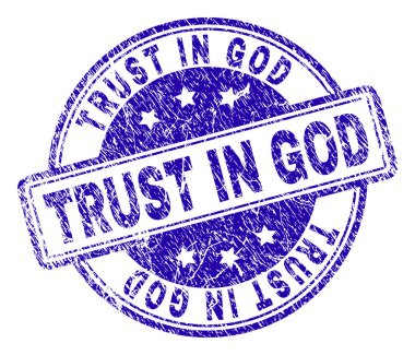 Tanrı damga mühür çizilmiş dokulu güven