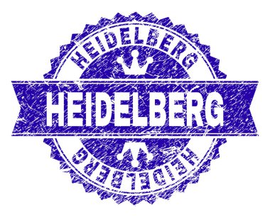 Grunge Heidelberg damga mühür kurdele ile dokulu