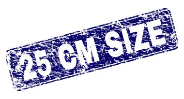 Yuvarlatılmış dikdörtgen damga grunge 25 Cm boyut çerçeveli