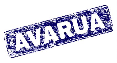 Yuvarlatılmış dikdörtgen damga grunge Avarua çerçeveli