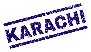 Dokulu Karaçi damga mühür çizik