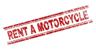 Bir motosiklet damga mühür kira dokulu çizik