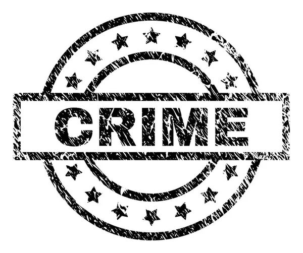 Grunge Sceau de timbre CRIME texturé — Image vectorielle