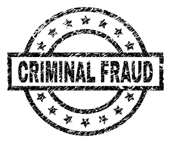 Grunge Textured CRIMINAL FRAUD Stamp Seal — Stock Vector