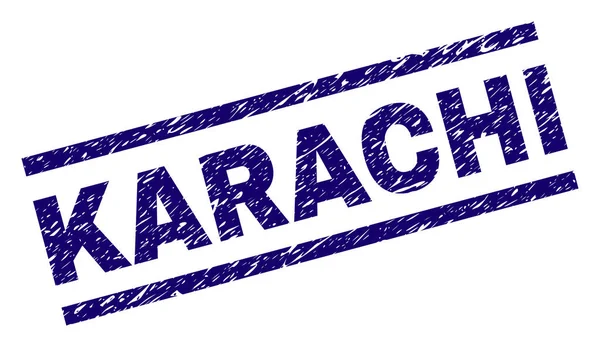 Dokulu Karaçi damga mühür çizik