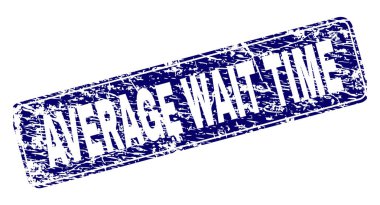 Yuvarlatılmış dikdörtgen damga çizilmiş ortalama bekleme süresi çerçeveli