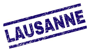 Dokulu Lausanne damga mühür çizik