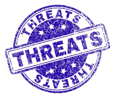 Grunge tehditler damga mühür dokulu