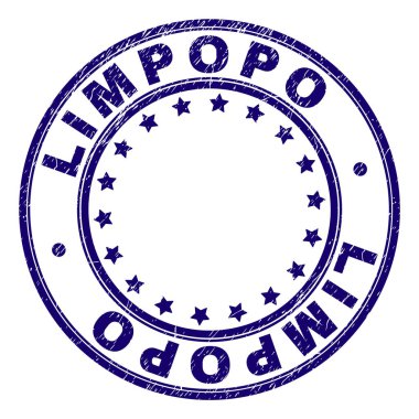 Grunge Limpopo damga mühür yuvarlak dokulu