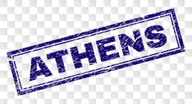 Grunge Atina dikdörtgen damgası