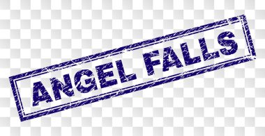 Çizik Angel Falls dikdörtgen damgası