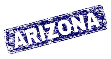 Yuvarlatılmış dikdörtgen damga grunge Arizona çerçeveli