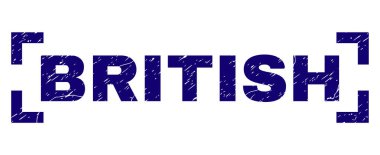 Grunge İngiliz damga mühür köşeler arasında dokulu