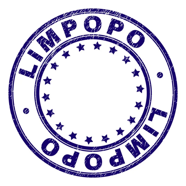 Grunge getextureerde Limpopo ronde stempel-zegel — Stockvector