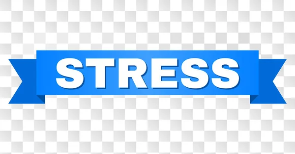 Blauwe streep met Stress tekst — Stockvector