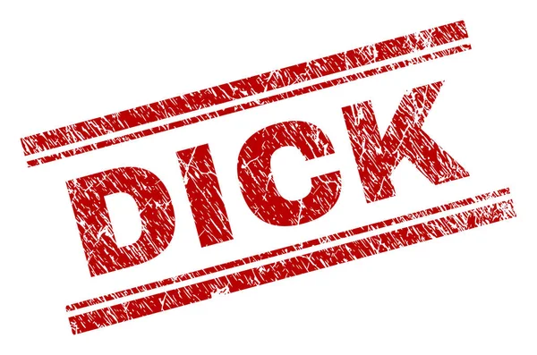 Sello de sello DICK texturizado rayado — Vector de stock