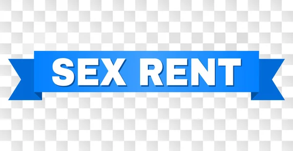 Listra azul com SEX RENT Texto —  Vetores de Stock