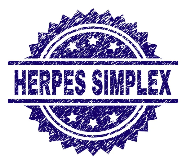 Sello de sello SIMPLEX de HÉROPES texturizado grunge — Vector de stock