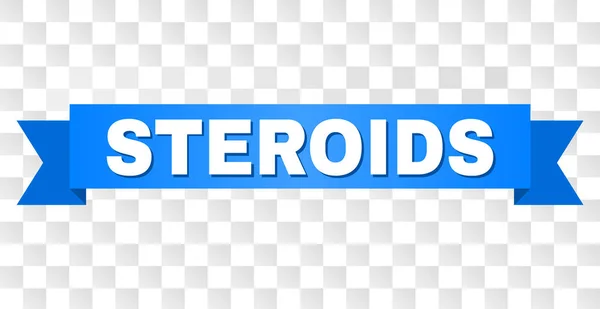 Fita azul com legenda STEROIDS — Vetor de Stock