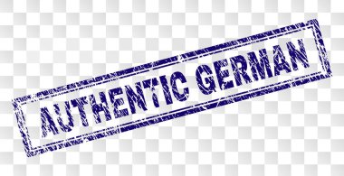 Çizik otantik Alman dikdörtgen damgası