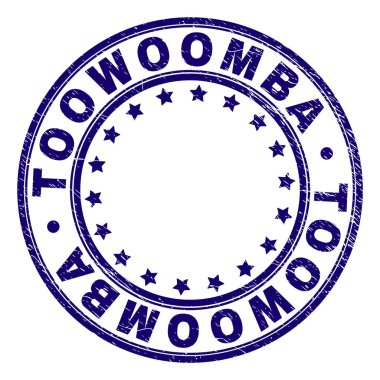 Dokulu Toowoomba yuvarlak damga mühür çizik