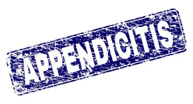 Yuvarlatılmış dikdörtgen damga çizilmiş apandisit çerçeveli