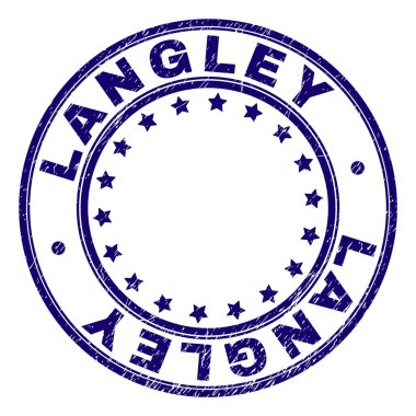 Dokulu Langley damga mühür yuvarlak çizik