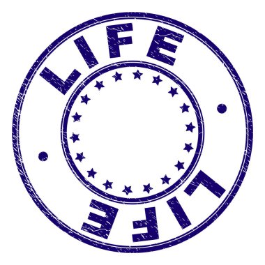 Grunge hayat damga mühür yuvarlak dokulu