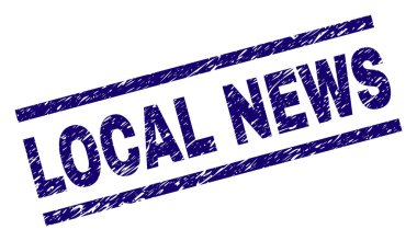 Grunge yerel haberler damga mühür dokulu