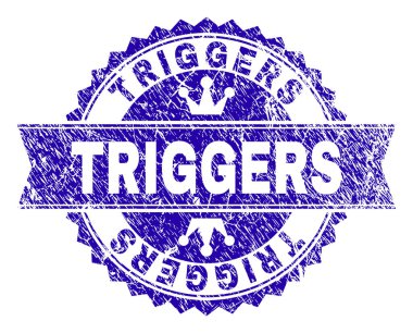 Grunge Tetikleyicileri damga mühür kurdele ile dokulu