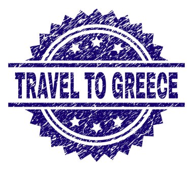 Yunanistan damga mühür çizilmiş dokulu seyahat