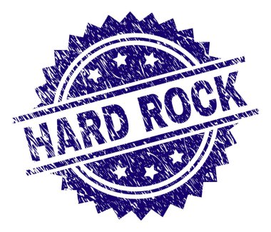 Dokulu Hard Rock damga mühür çizik
